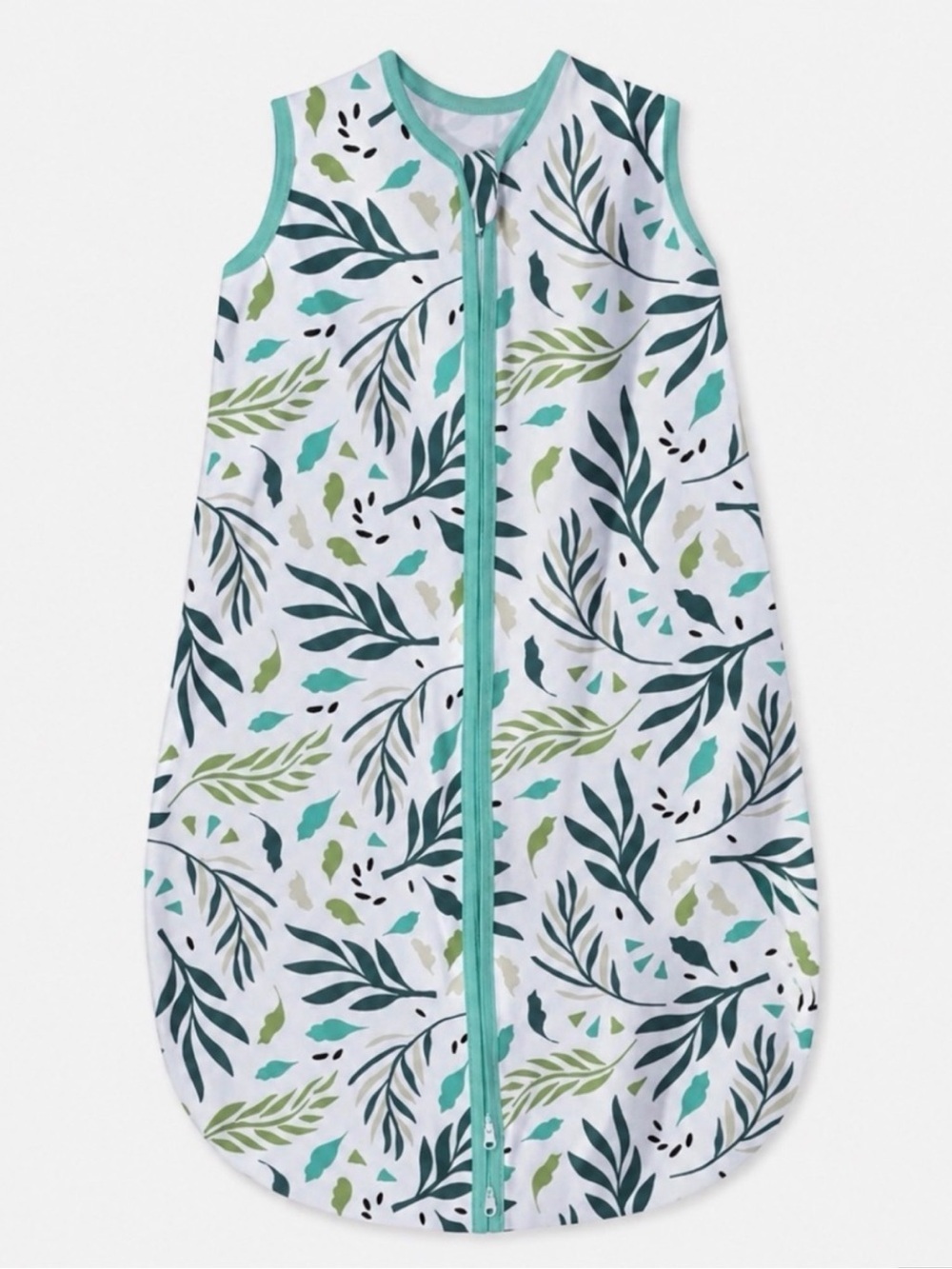 Children NWT Sleepsack Swaddle in Teal Leaf Print -